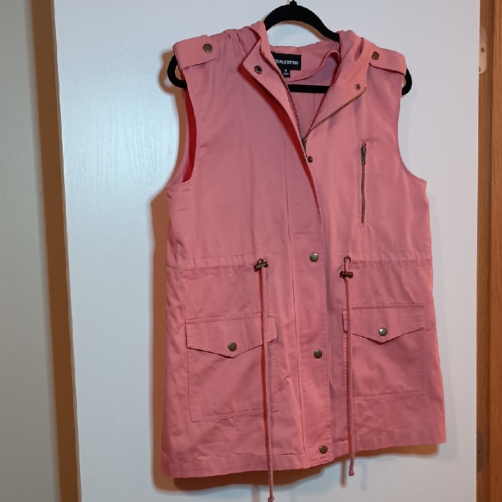 Pink Hooded Vest